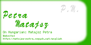 petra matajsz business card